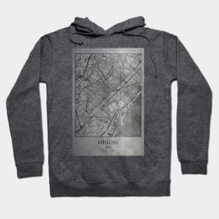 Barcelona, Spain, city map Hoodie